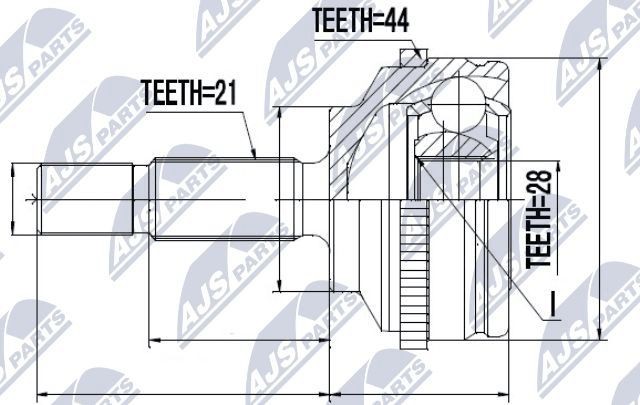 NTY Joint kit, drive shaft Article number: NPZ-RE-043 cheaply