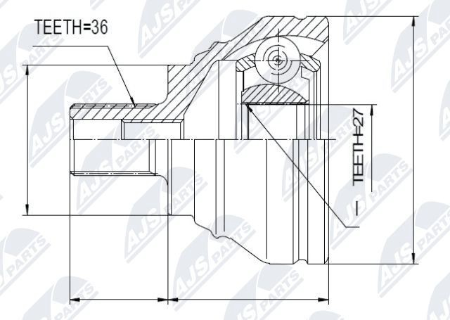 NTY Joint kit, drive shaft Article number: NPZ-SK-009 cheaply