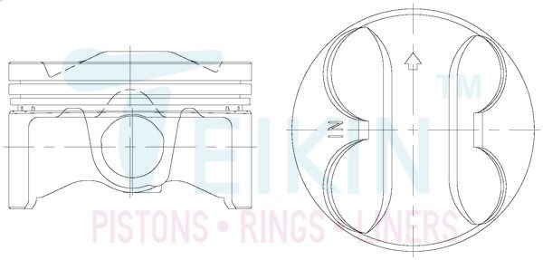 TEIKIN 38190.050 Piston Set CIVIC 2.0 Type-R (EP3) 200 PS Petrol 2006