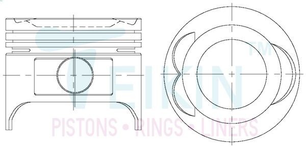 TEIKIN 42164.STD Piston Set 626 2.2 12V (GD102) 115 PS Petrol 1992