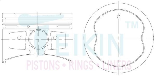 TEIKIN 46313.100 Piston Set PREVIA 2.4 (TCR11_, TCR10_) 132 PS Petrol 2000