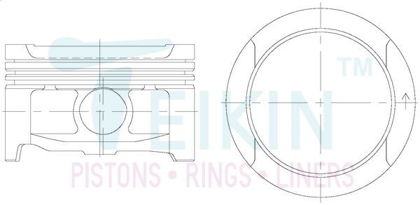 TEIKIN 48203.050 Piston Set NEW BEETLE 2.0 115 PS Petrol 2010