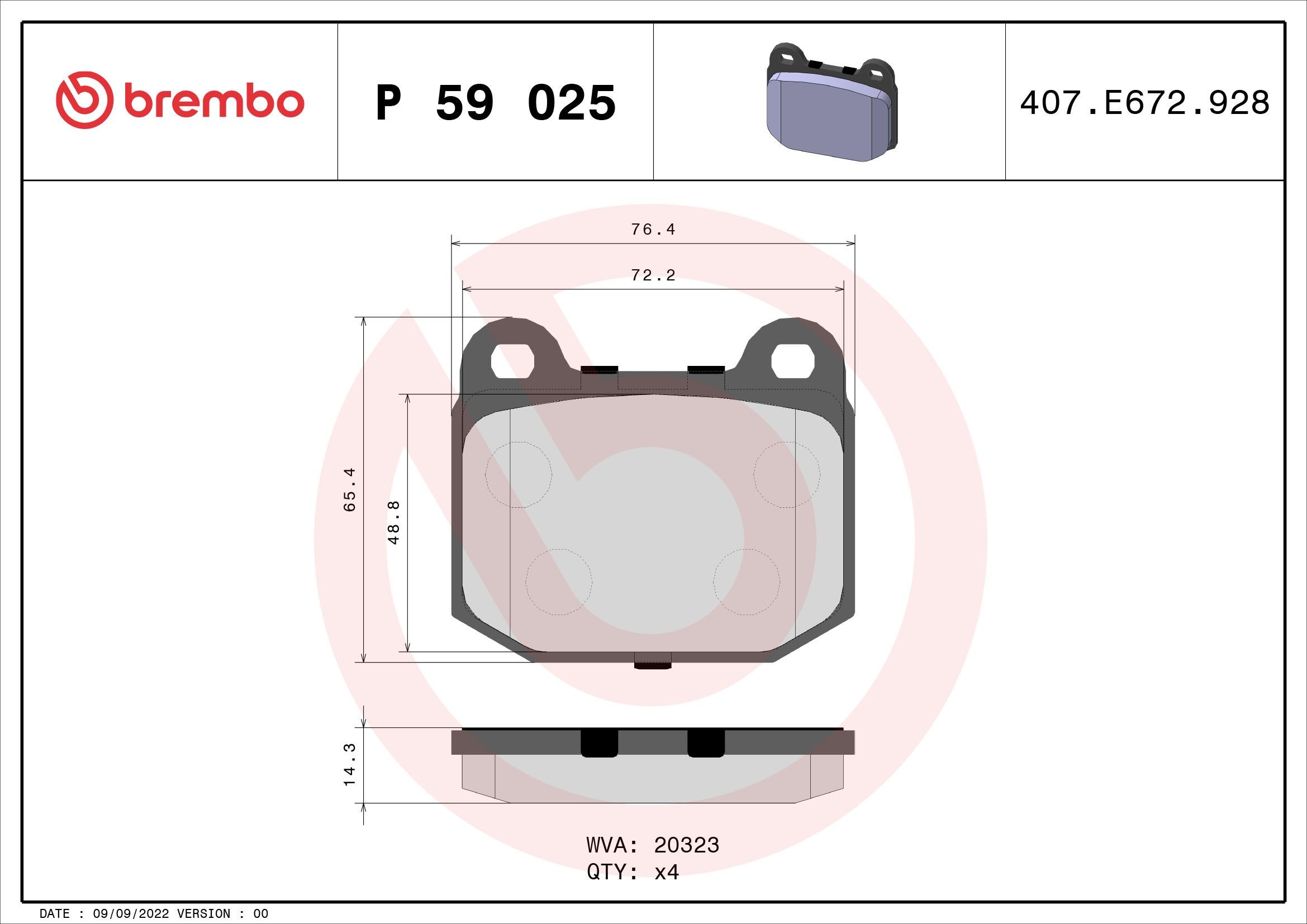BREMBO Plaquettes de frein UGS: P 59 025 à peu de frais