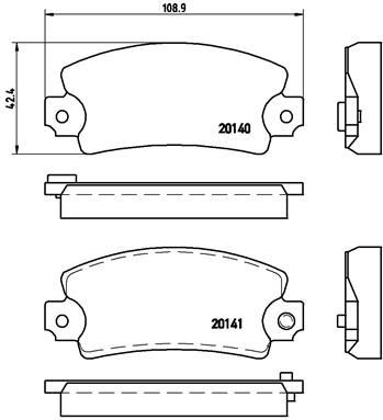 BREMBO Комплект спирачно феродо, дискови спирачки артикулен номер: P 68 004 евтино