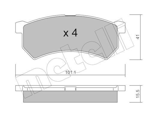METELLI Brake pad set Article number: 22-1224-0 cheaply