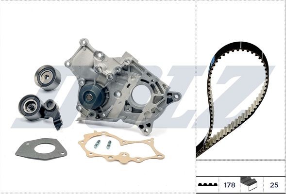 DOLZ Water pump and timing belt kit Article number: KD172 cheaply