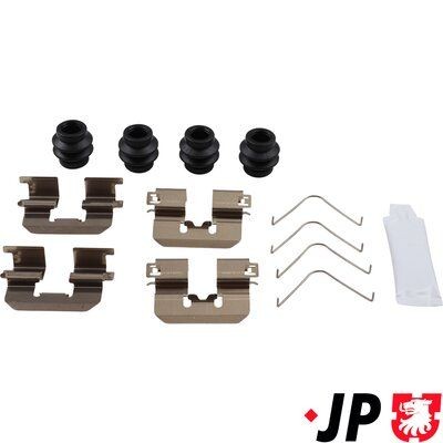 JP GROUP 3664002410 Lisakomplekt, ketaspiduriklotsid CARENS 2.0 MPI 150 HP Bensiin