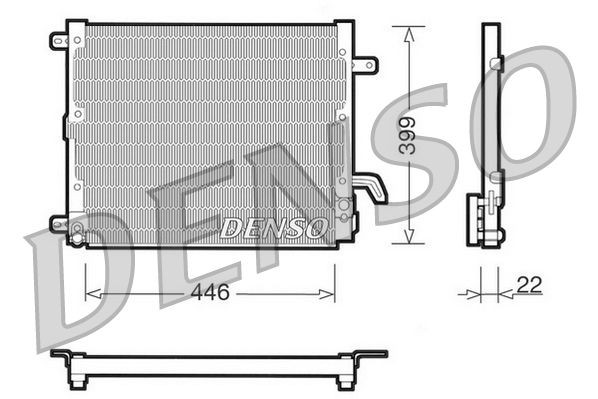 DENSO Air conditioning condenser Article number: DCN13002 cheaply