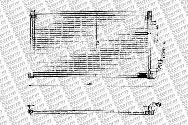 STORM QUALITY PARTS Air conditioning condenser Article number: 27005 cheaply