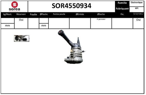 SNRA Roolivõimu pump Artikli number: SOR4550934 soodsalt