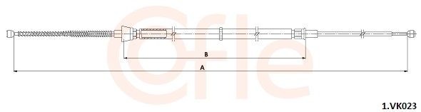 COFLE Hand brake cable Article number: 92.1.VK023 cheaply