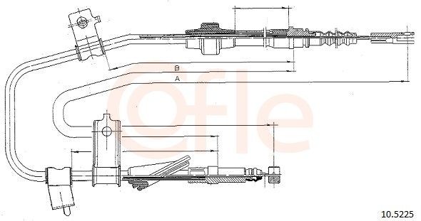 COFLE Hand brake cable Article number: 92.10.5225 cheaply