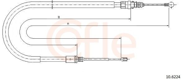 COFLE Hand brake cable Article number: 92.10.6224 cheaply
