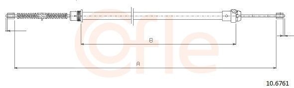 COFLE Hand brake cable Article number: 92.10.6761 cheaply