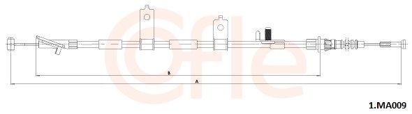 COFLE Hand brake cable Article number: 92.10.6763 cheaply