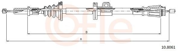 COFLE Hand brake cable Article number: 92.10.8061 cheaply