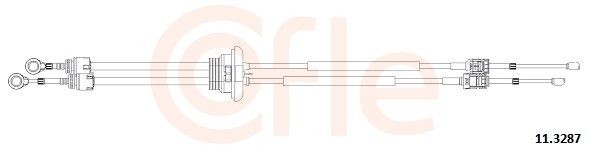 COFLE 92.11.3287 Cable, manual transmission SCUDO 1.6 D Multijet 90 PS Diesel 2016
