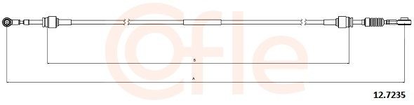 COFLE 92.12.7235 Cable, manual transmission STRADA 1.3 D Multijet 85 PS Diesel