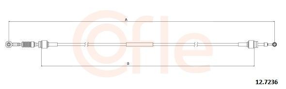 COFLE 92.12.7236 Cable, manual transmission STRADA 1.3 D Multijet 85 PS Diesel
