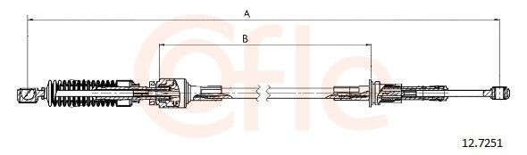 COFLE 92.12.7251 Cable, manual transmission Y 1.1 i.e. Fire 50 PS Petrol 1995