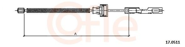 COFLE Hand brake cable Article number: 92.17.0511 cheaply