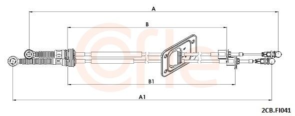 COFLE 92.2CB.FI041 Cable, manual transmission TIPO 1.3 D (356SXB1A, 356SXH1A, 356SXD1A) 95 PS Diesel