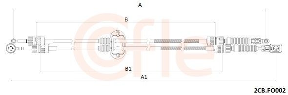 COFLE 92.2CB.FO002 Cable, manual transmission FOCUS RS 2.0 215 PS Petrol 2007