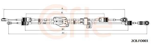 COFLE 92.2CB.FO003 Tross, käigukast B-MAX 1.6 TDCi 95 HP Diisel