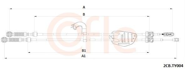COFLE 92.2CB.TY004 Cable, manual transmission AURIS 1.4 D-4D (NDE150_) 90 PS Diesel 2012