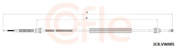 COFLE 92.2CB.VK005 Cable, manual transmission FABIA 1.9 TDI 100 PS Diesel 2007