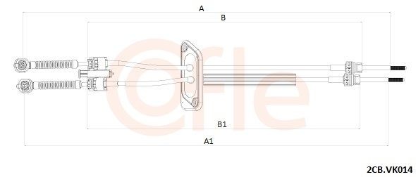 COFLE 92.2CB.VK014 Cable, manual transmission TRANSPORTER 1.9 TDI 102 PS Diesel