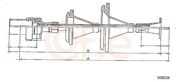 COFLE Speedometer cable Article number: 92.S08026 cheaply