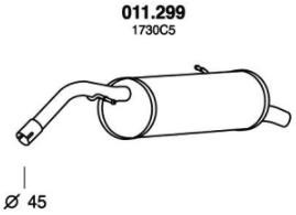 PEDOL Rear silencer Article number: 011.299 cheaply