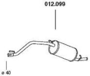 PEDOL Rear silencer Article number: 012.099 cheaply