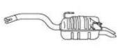 PEDOL Rear silencer Article number: 012.206 cheaply