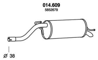 PEDOL Rear silencer Article number: 014.609 cheaply