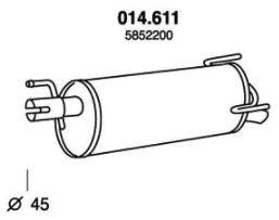 PEDOL Rear silencer Article number: 014.611 cheaply