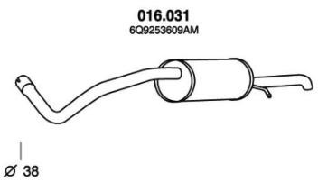 PEDOL Rear silencer Article number: 016.031 cheaply