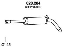 PEDOL Middle silencer Article number: 020.284 cheaply