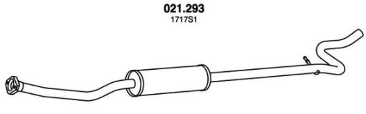 PEDOL Middle silencer Article number: 021.293 cheaply