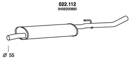 PEDOL Middle silencer Article number: 022.112 cheaply