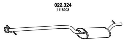PEDOL Middle silencer Article number: 022.324 cheaply