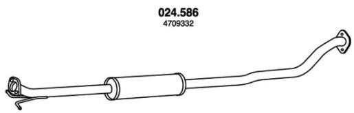 PEDOL Middle silencer Article number: 024.586 cheaply