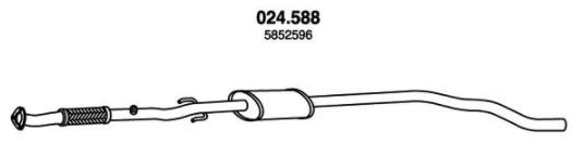 PEDOL Middle silencer Article number: 024.588 cheaply