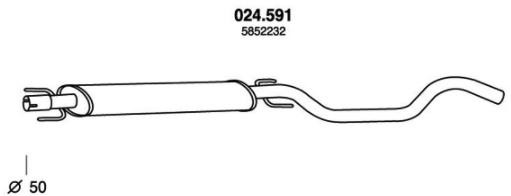 PEDOL Middle silencer Article number: 024.591 cheaply