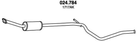 PEDOL Middle silencer Article number: 024.784 cheaply