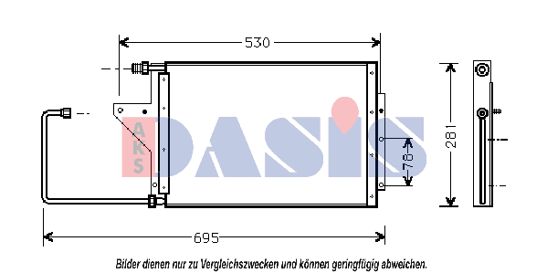 AKS DASIS Kondensator, klimaanlæg Varenummer: 062020N billige