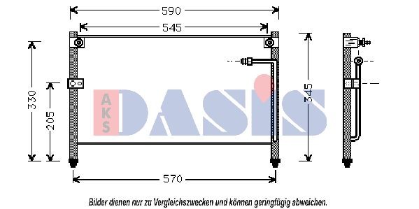 AKS DASIS Air conditioning condenser Article number: 112070N cheaply