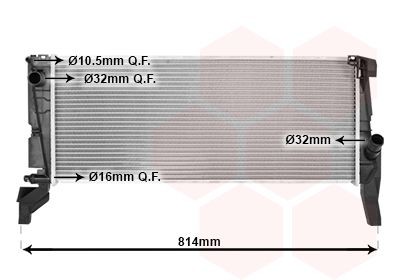 VAN WEZEL Radiaator, mootorijahutus Artikli number: 06012707 soodsalt