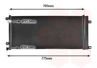VAN WEZEL Air conditioning condenser Article number: 25015710 cheaply